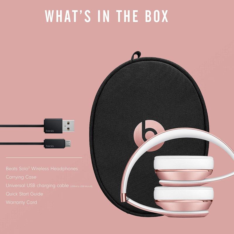 Fones de ouvido Beats Solo3 Wireless em ouro rosa - Fone de Ouvido